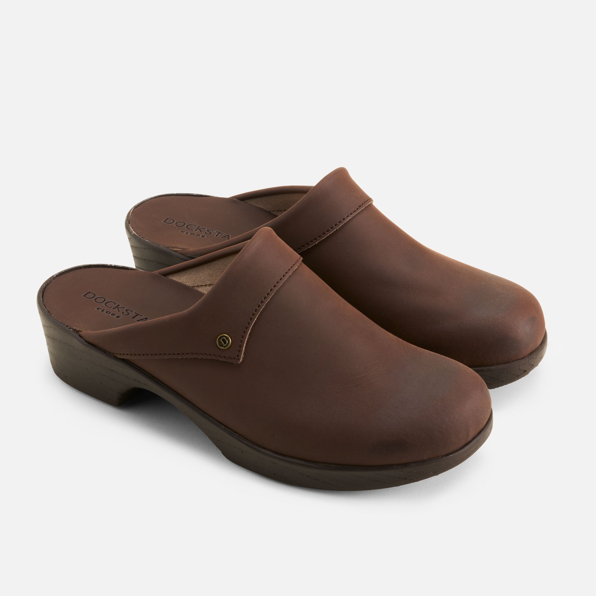 mens dress clogs leather Pro. Oiled Leather Men's Clog in Antique Brown 40 / Antique Brown / Medium