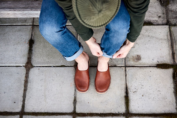 Slippers - Patrik 962 Brown Vegetable-tanned leather | Docksta Sko