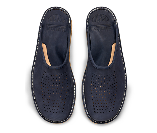 Slippers - Patrik Brown Navy Blue Nubuck | Docksta Sko