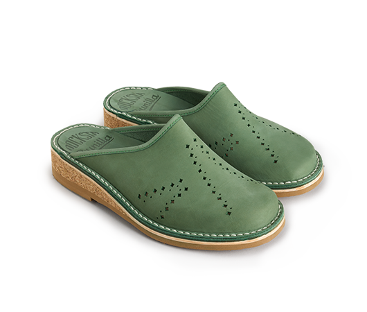 Slippers - Gunilla 901 Forest nubuck Nubuck | Docksta Sko