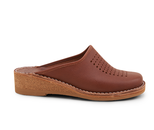 Slippers - Gunilla 902 Swedish Brown Leather Vegetable-tanned leather | Docksta Sko