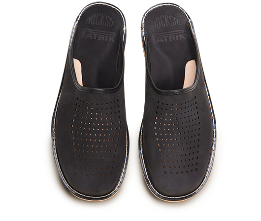 Slippers - Patrik Brown Black Nubuck | Docksta Sko