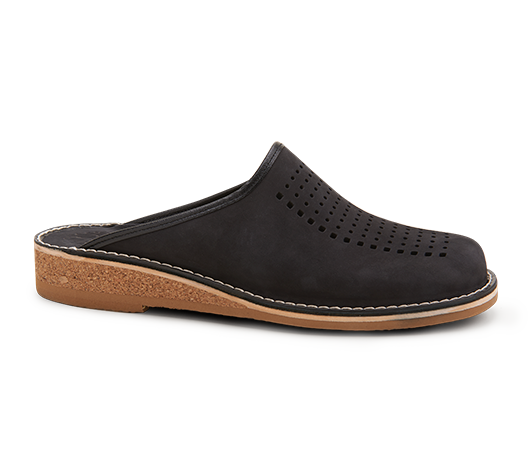 Slippers - Patrik Brown Black nubuck Nubuck | Docksta Sko