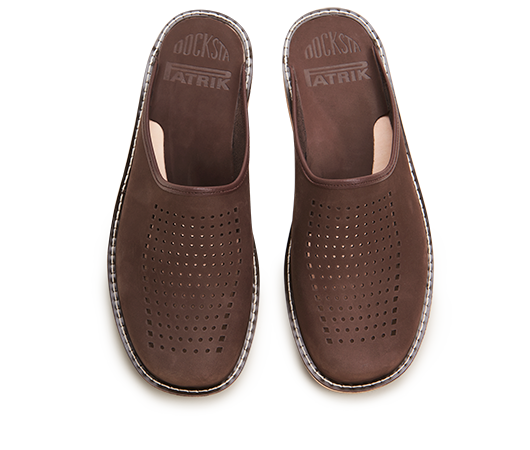 Slippers - Patrik Brown Espresso nubuck Nubuck | Docksta Sko