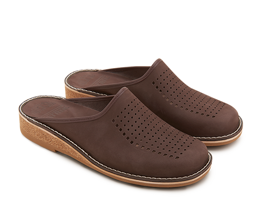 Slippers - Patrik Brown Espresso nubuck Nubuck | Docksta Sko