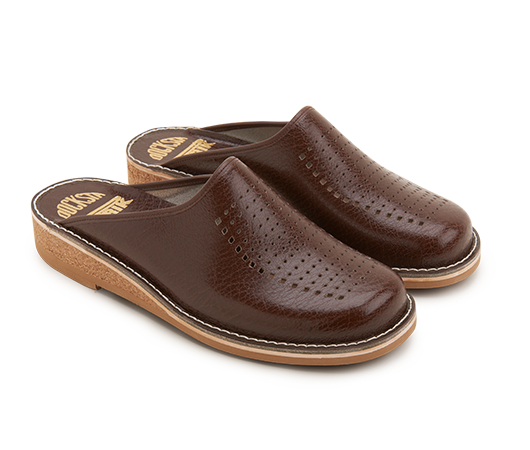 Slippers - Brown Brun | Docksta Sko