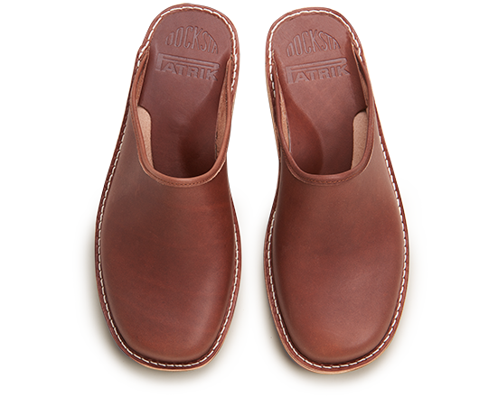 Slippers - Patrik 962 Brown Vegetable-tanned leather | Docksta Sko