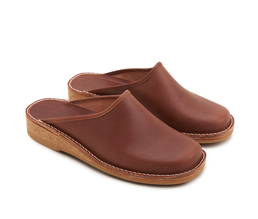 Slippers - Patrik 962 Brown Vegetable-tanned leather | Docksta Sko