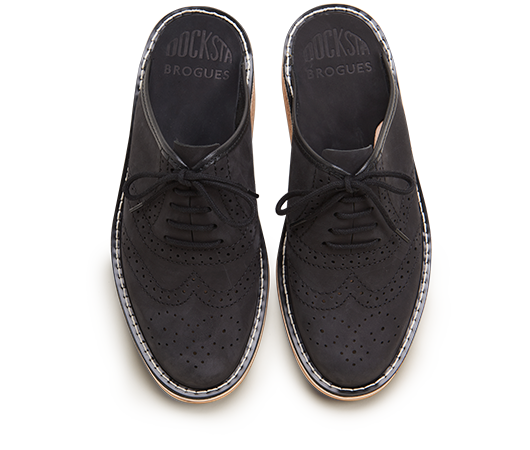 Slippers - Brogues 970 Black Nubuck | Docksta Sko