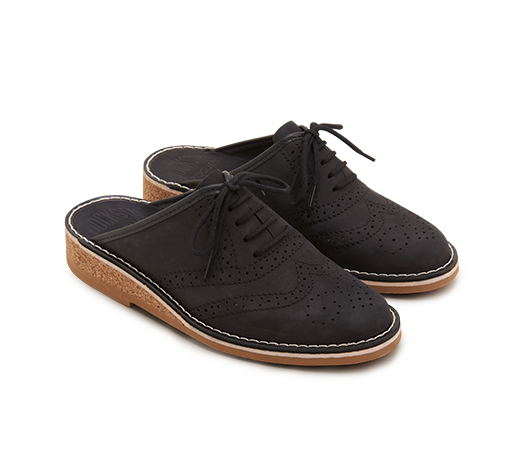 Slippers - Brogues 970 Black Nubuck | Docksta Sko