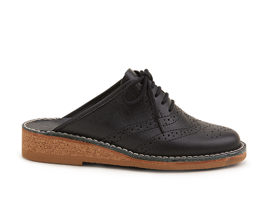 Slippers - Brogues 970 Black Vegetable Tanned Brogues | Docksta Sko