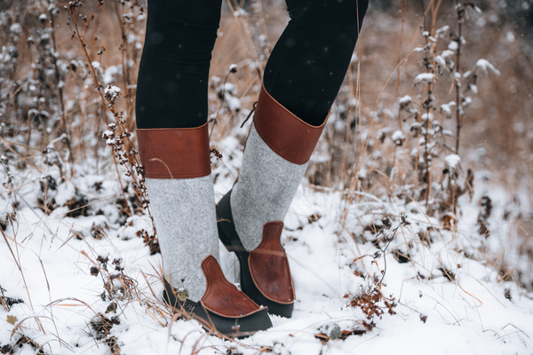 Beat Boots - Beak Boots High Felt / Brown - Utan foder Vegetable-tanned leather. Without lining. | Docksta Sko