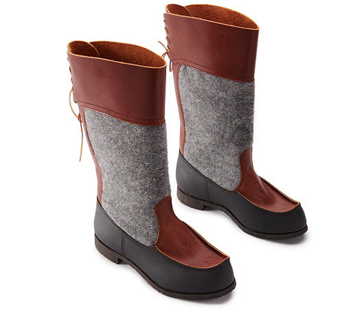 Beat Boots - Beak Boots High Felt / Brown - Utan foder Vegetable-tanned leather. Without lining. | Docksta Sko